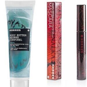 NEW Korres Volcanic Minerals Mascara Obsidian & Body Butter Guava